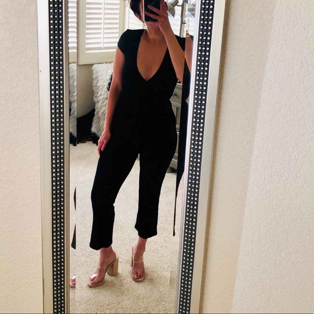 Etophe Studios Black Ribbed jumpsuit